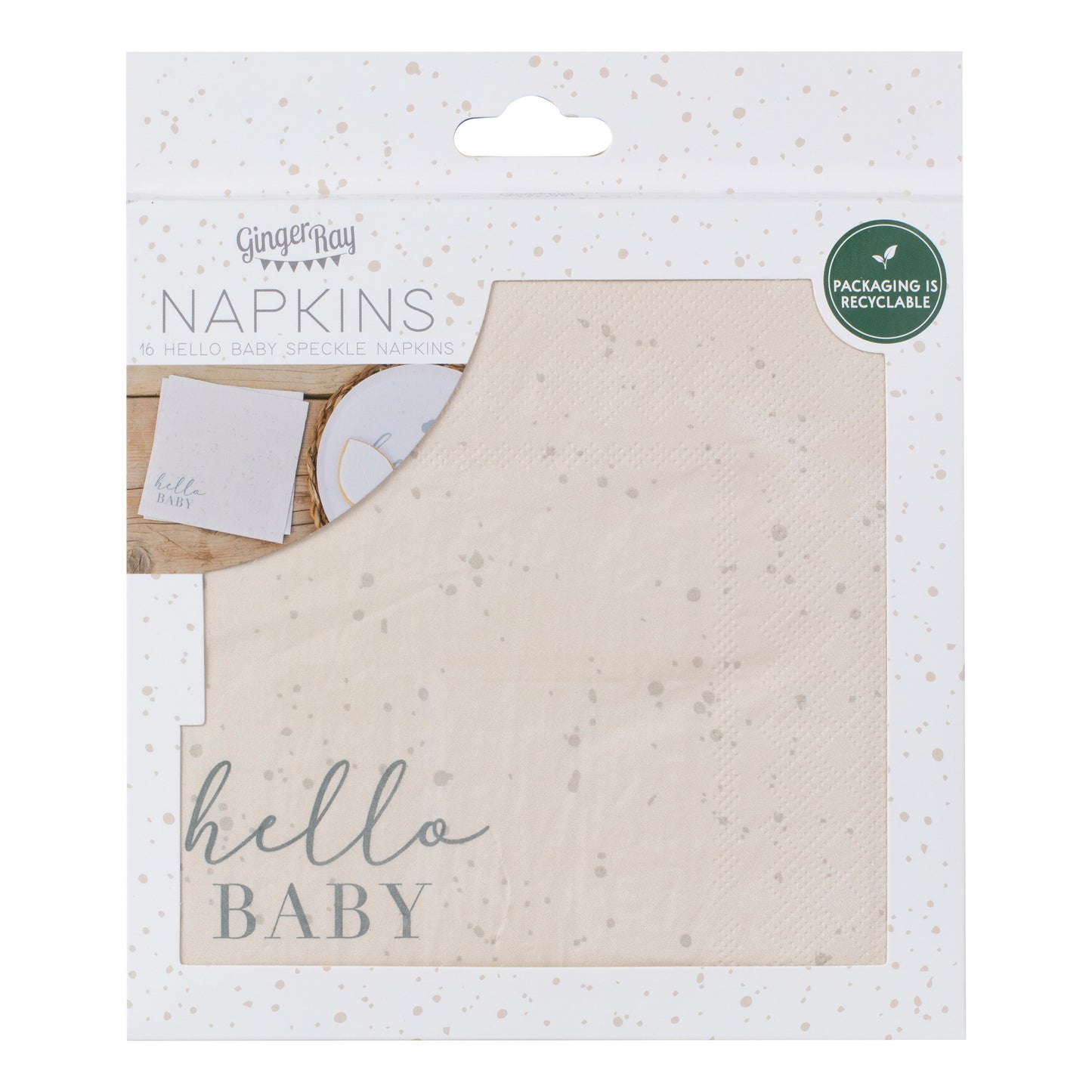 Hello Baby Napkins - Pack of 16