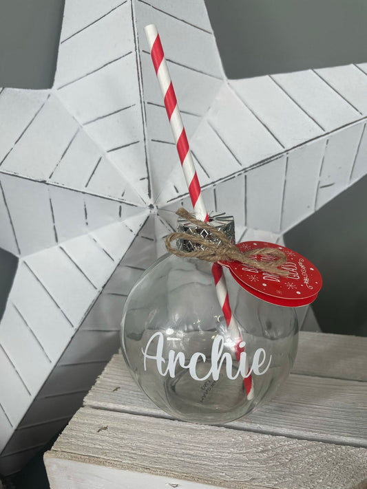 Personalised Bauble Drinking Glass