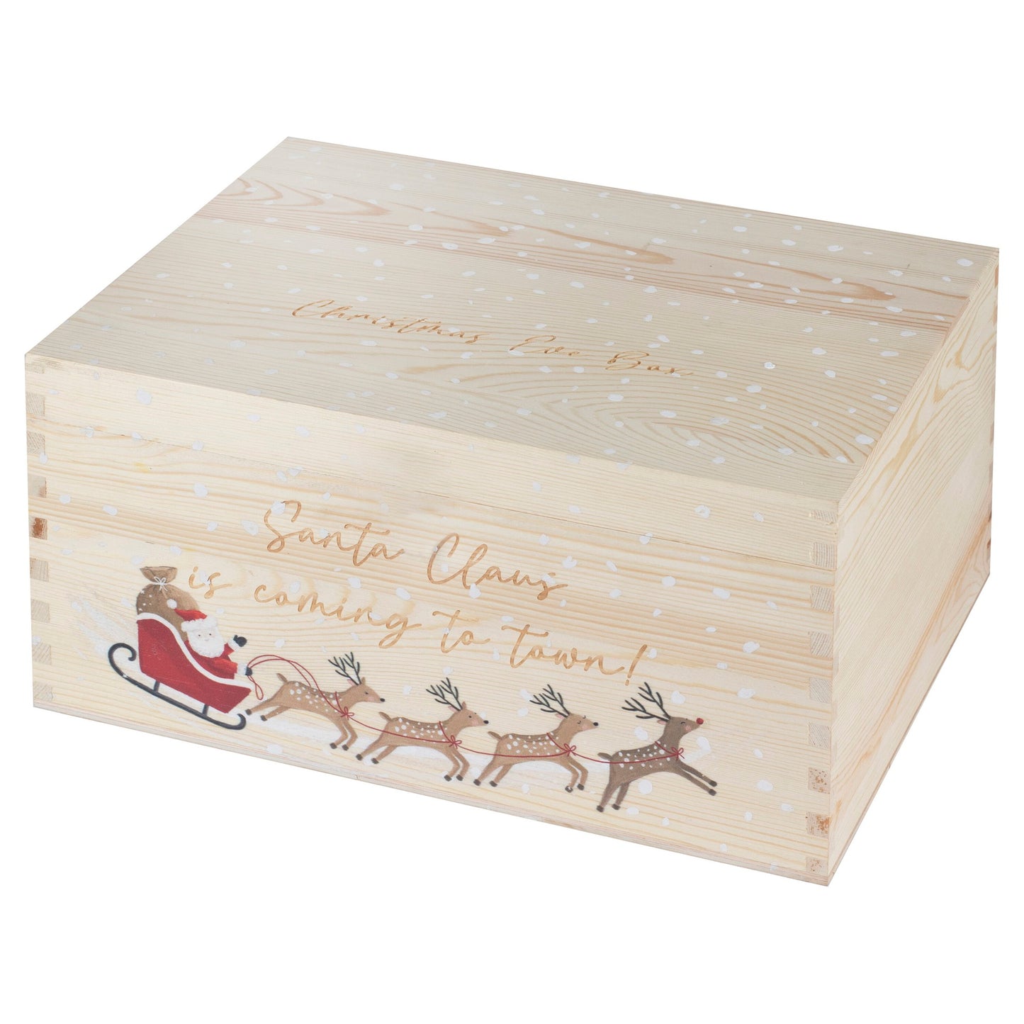 Customisable Wooden Christmas Eve box